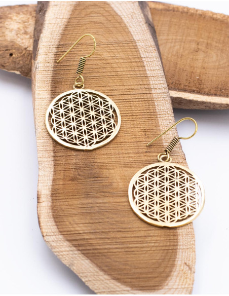 Golden Mandala Earrings