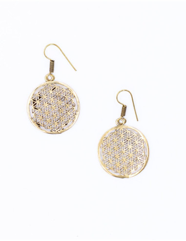 Golden Mandala Earrings