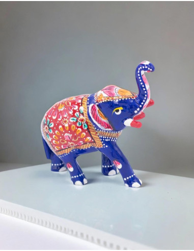 Colorful Metal Elephant Statue