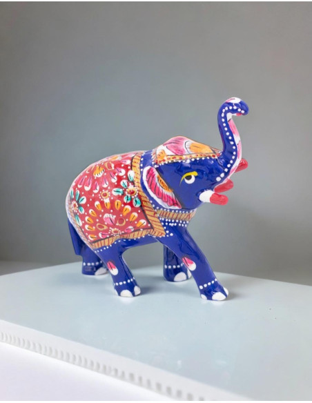 Colorful Metal Elephant Statue