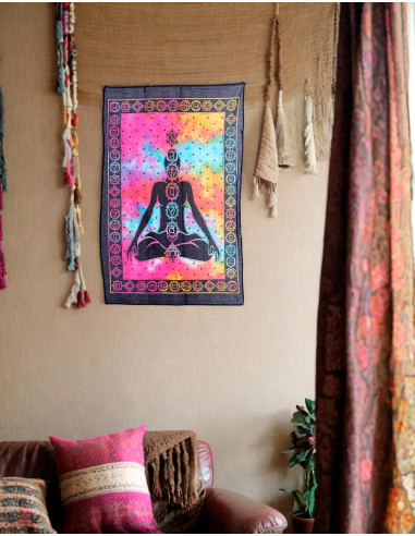 7 chakras meditation tapestry