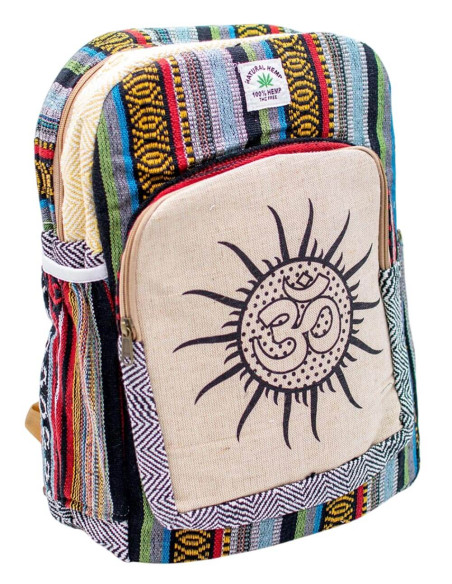 mochila-cañamo-sol-simbolo-om-ecofriendly