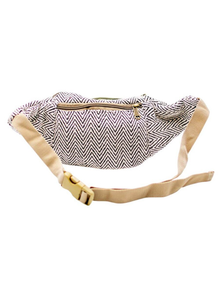 Ethnic Fashion: Unisex Handcrafted Hemp Waist Bag, Authentic and Versatile