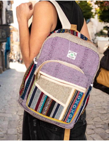 Unisex Hemp Backpack: Handcrafted, Unique, and...