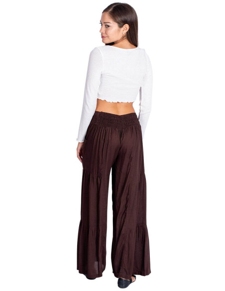 Chocolate Brown Viscose Ethnic Trousers – Kimago Indian Crafts