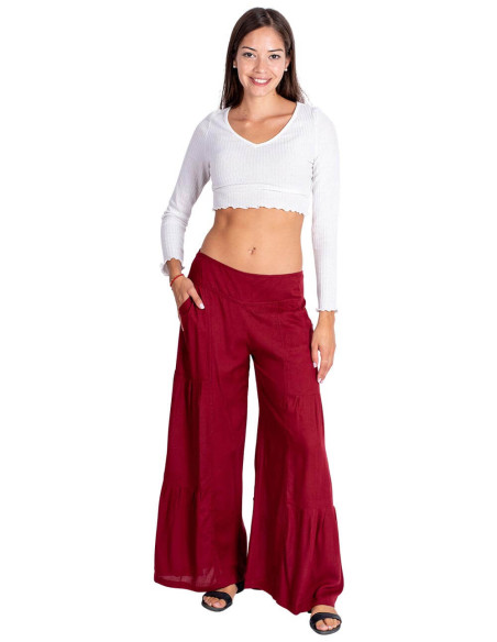 Ethnic Viscose Pants with Adjustable Waist – Kimago