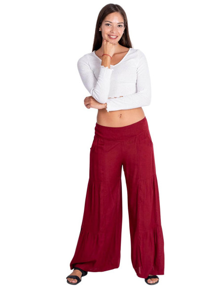 Ethnic Viscose Pants with Adjustable Waist – Kimago