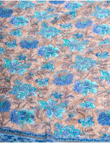 Kimago silk long dress with V-neck and...