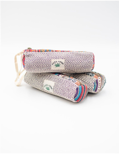 Kimago ethnic design hemp cylindrical case