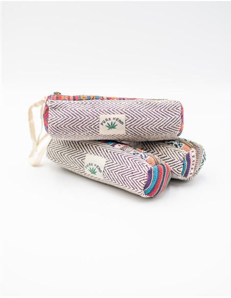 Kimago ethnic design hemp cylindrical case