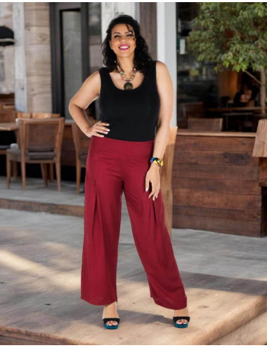 Kimago straight-leg pants in rayon plus sizes