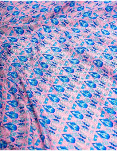 Pink and blue ethnic long dress