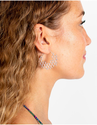 pendientes-plateados-panal-abejas-artesania