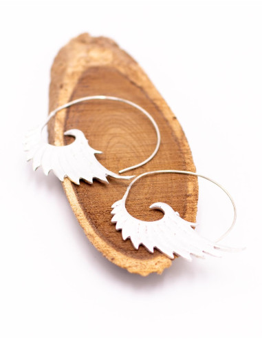 Kimago large handmade silver earrings