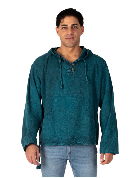 Light blue boho hoodie | Kimago