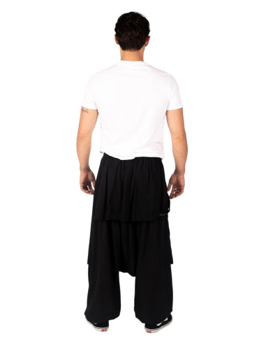 Black afghan pants with Om symbol | Kimago