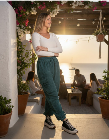 Unisex boho style harem pants | Kimago