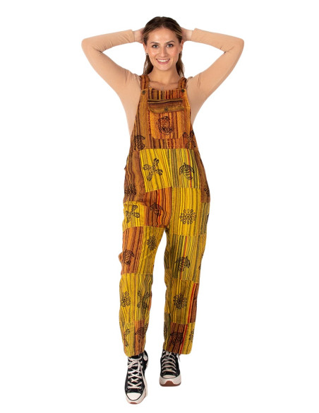 Handmade boho unisex patchwork jumpsuit | Kimago