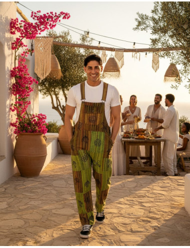 Colorful handmade boho unisex jumpsuit | Kimago