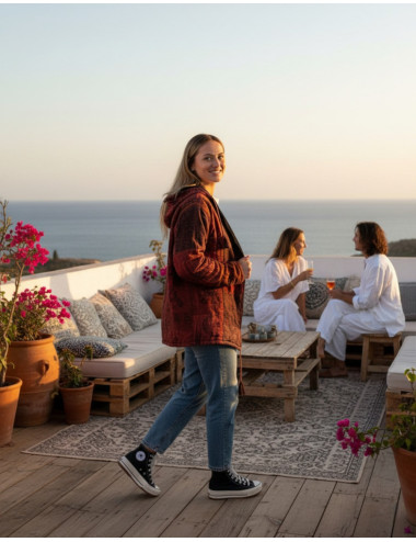 Unisex boho jacket with fleece lining | Kimago