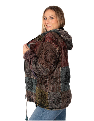 Unisex boho jacket with fleece lining | Kimago