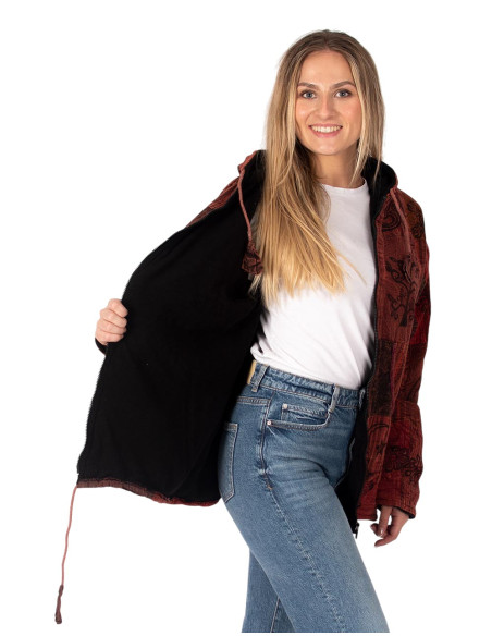 Unisex boho jacket with fleece lining | Kimago