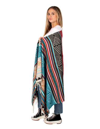 Large multicolored handmade shawl | Kimago