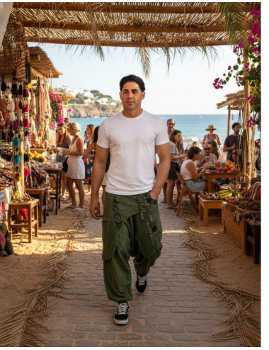 Men's Boho Cotton Afghan Pants | Kimago