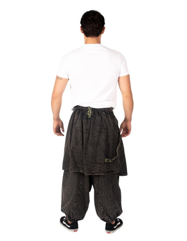 Handmade gray boho afghan pants | Kimago