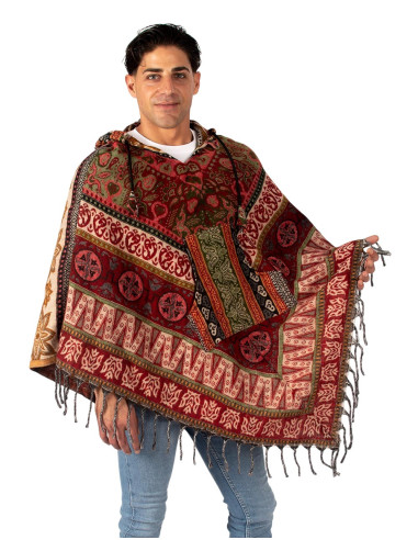 Poncho unisex artesanal con capucha | Kimago