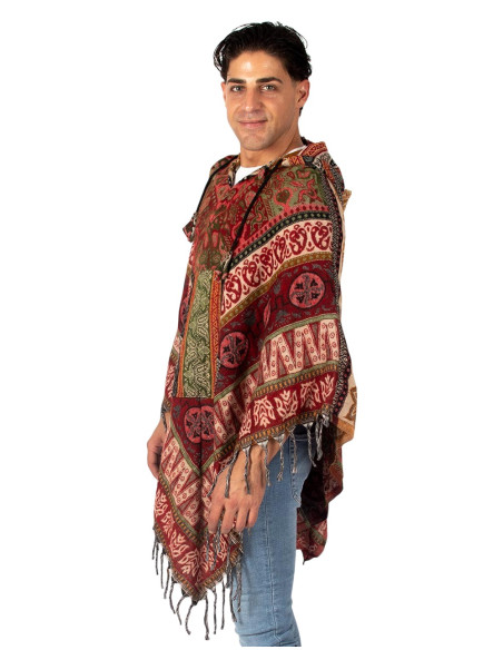 Poncho unisex artesanal con capucha | Kimago