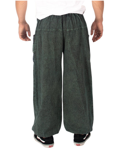 Kimago unisex green harem pants with a...