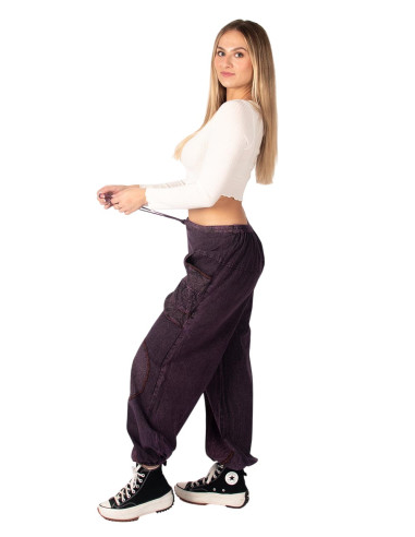 Kimago handmade purple unisex harem pants