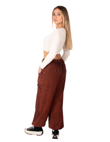 Kimago handmade burgundy unisex harem pants