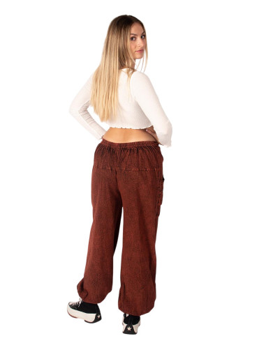 Kimago handmade burgundy unisex harem pants