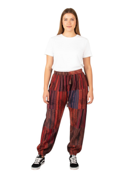 Kimago unisex patchwork harem pants in cotton