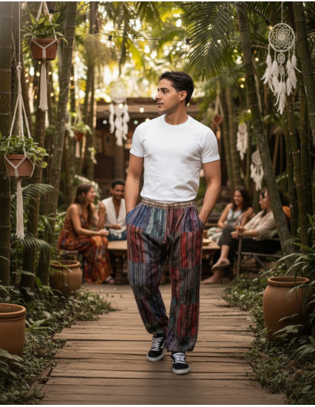 Kimago unisex patchwork harem pants, assorted colors