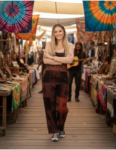 Handmade patchwork unisex jumpsuit | Kimago