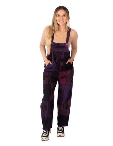 Unisex patchwork light blue or purple jumpsuit...