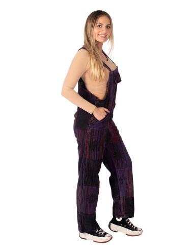 Unisex patchwork light blue or purple jumpsuit...