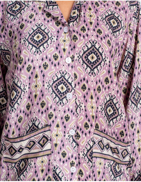 Two-piece silk pajamas with bag | Kimago