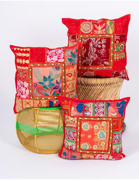 funda-cojin-roja-artesania-india