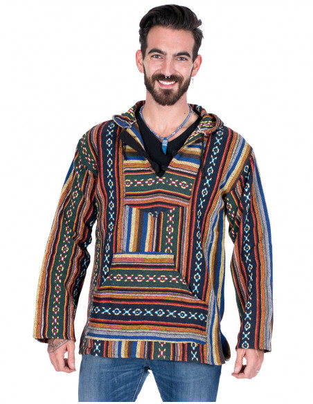 Handmade cotton ethnic boho sweatshirt | Kimago