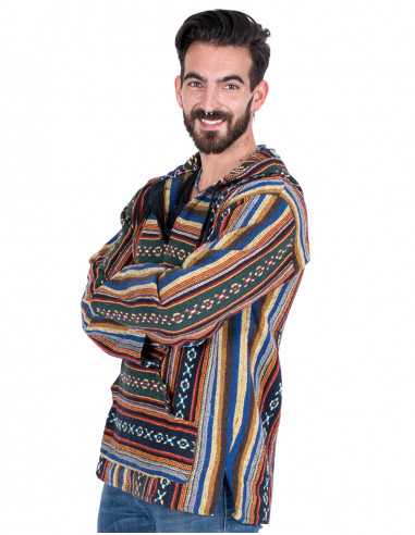 Handmade cotton ethnic boho sweatshirt | Kimago