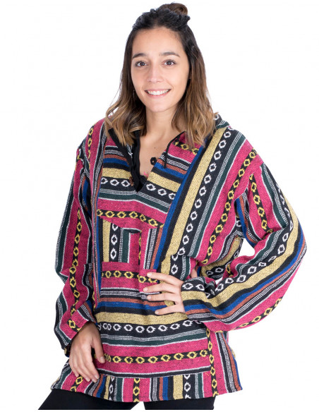 Handmade ethnic cotton unisex boho sweatshirt | Kimago