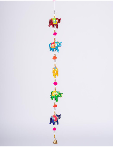 Ethnic pendant with decorative elephants