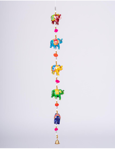 Ethnic pendant with decorative elephants