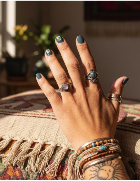 anillo-plateado-piedra-natural-artesanal-india