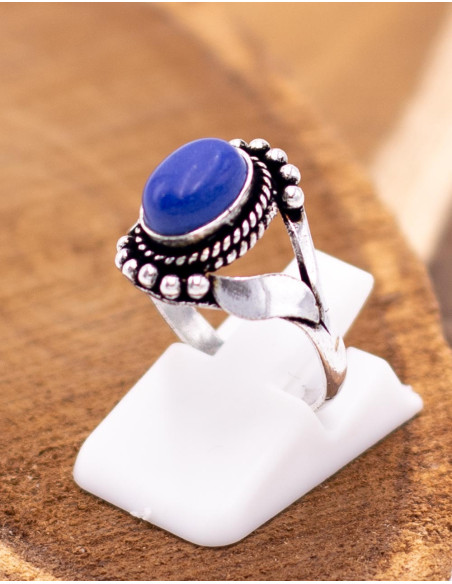 Silver ring with natural stone