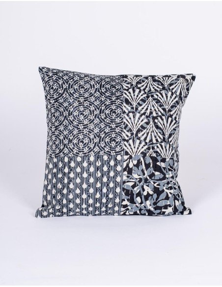 Ethnic black and white cushion cover 40x40